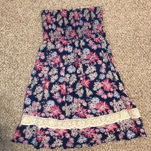 ❌SOLD❌Strapless Floral Summer Dress